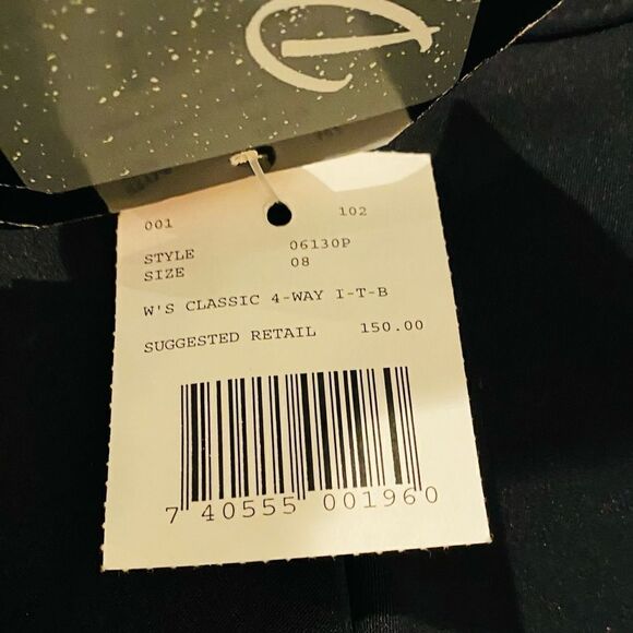 DeNeve Black Ski Stretch Pants w/ Stirrups Size 8P Vintage NWT - Picture 7 of 8